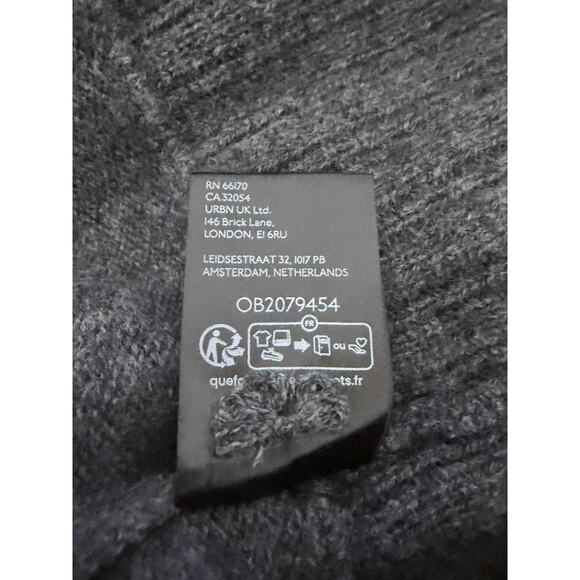 Maeve Anthropologie NWT XL Chandler 100 Cashmere Sweater Gray Box Fit Minimalist - Picture 10 of 10